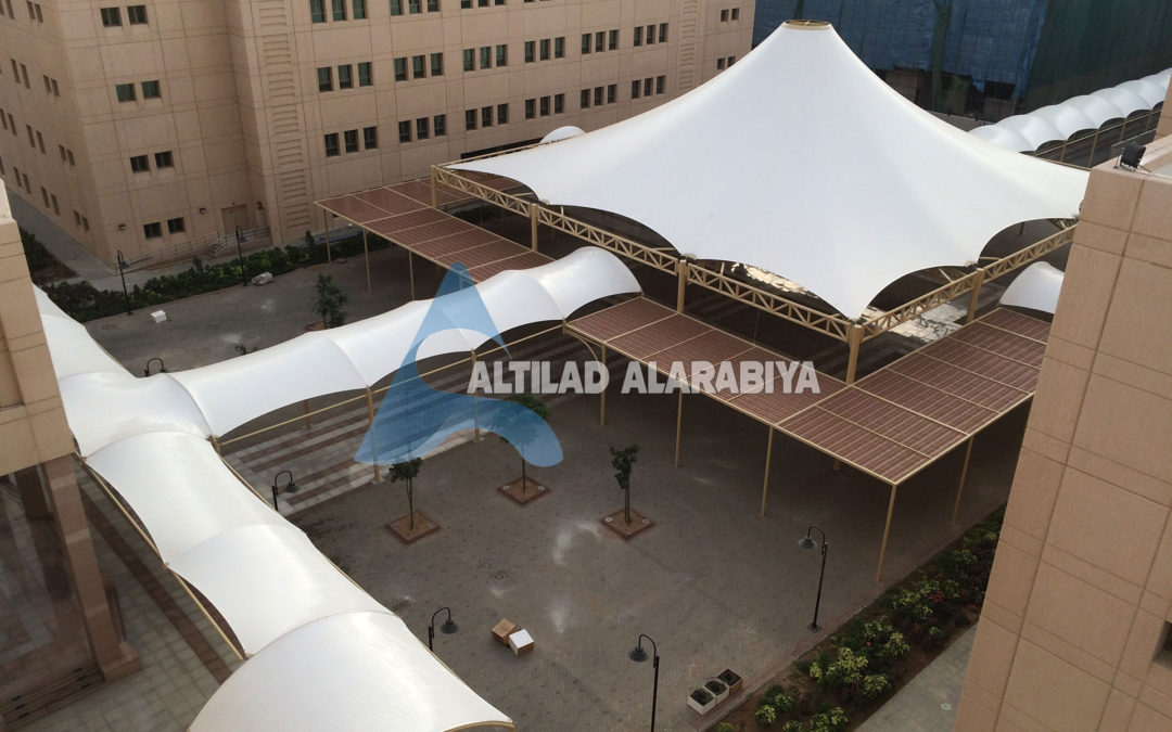 Conical Tent and Walkway Shades in King Abdulaziz University (KAU)