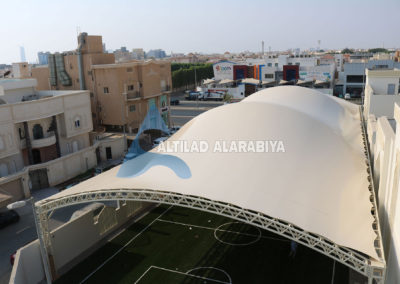 Football Stadium and Entrance in Dar Al Thkr School